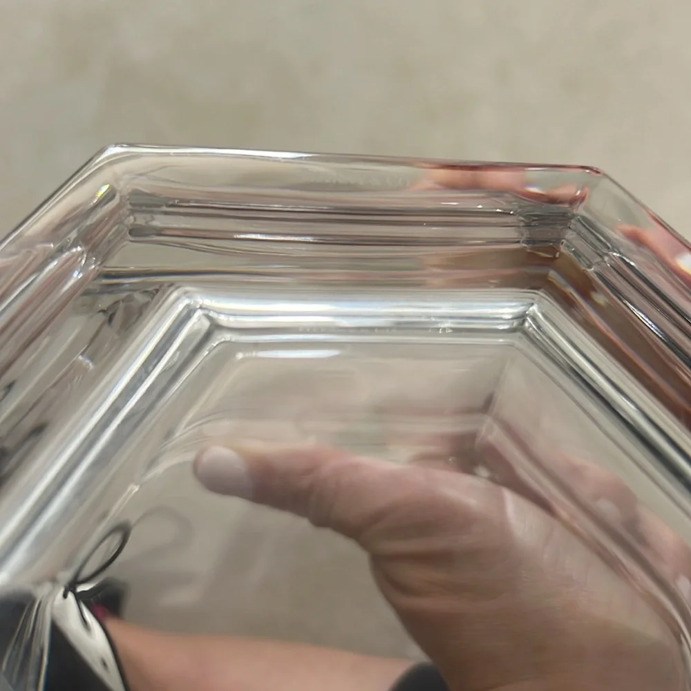 Tiffany Hexagonal Clear Glass Tumbler - Picture 2 of 2